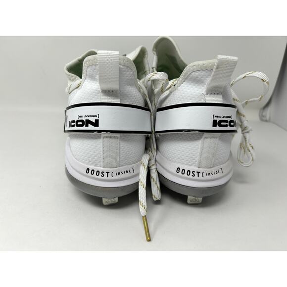 adidas Icon 7 Boost Cleats - Mens Baseball Shoes White Core Black Size 12.5 - Picture 6 of 7